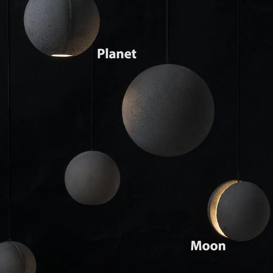 Diano Planet Collection Nordic Single Head Design Cement Pendant Light