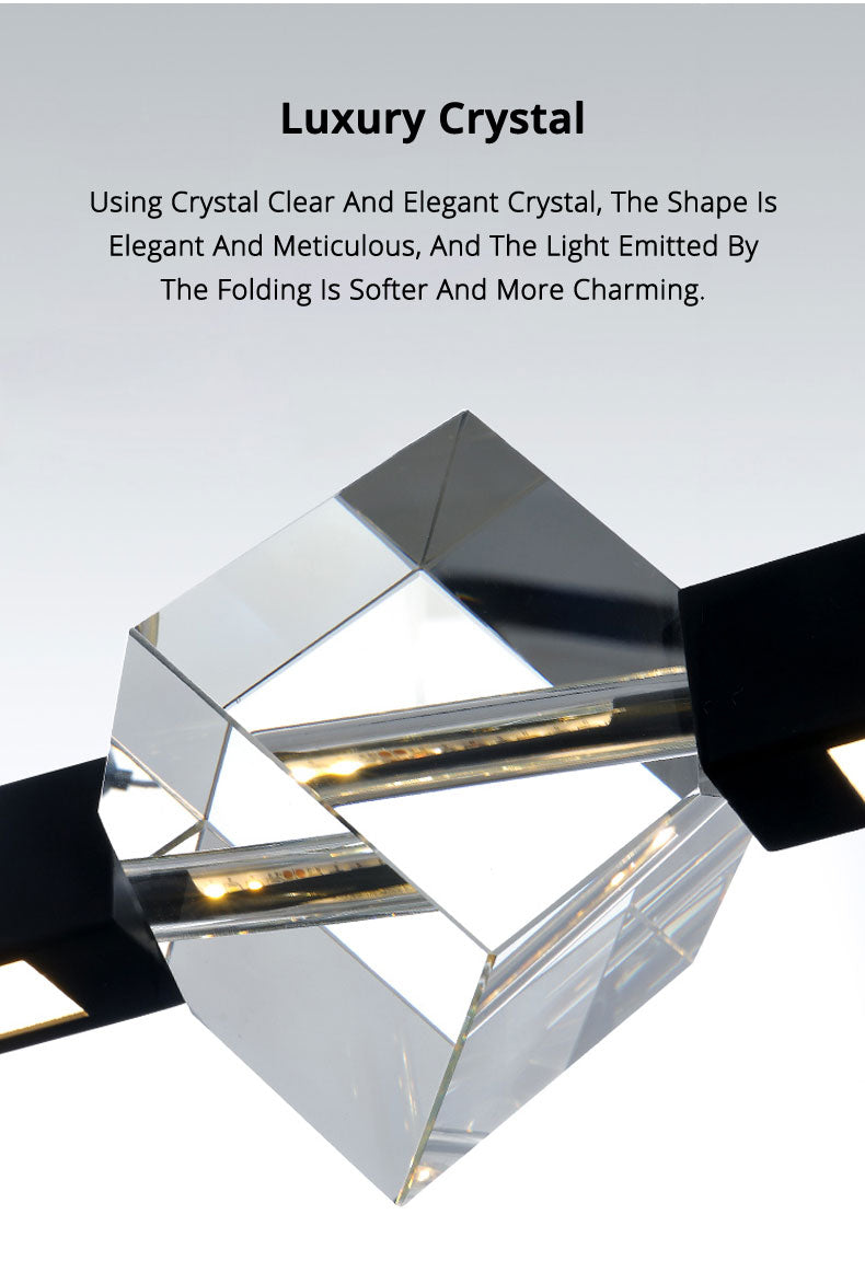 Modern Minimalist Luxury Crystal Long Bar Chandelier