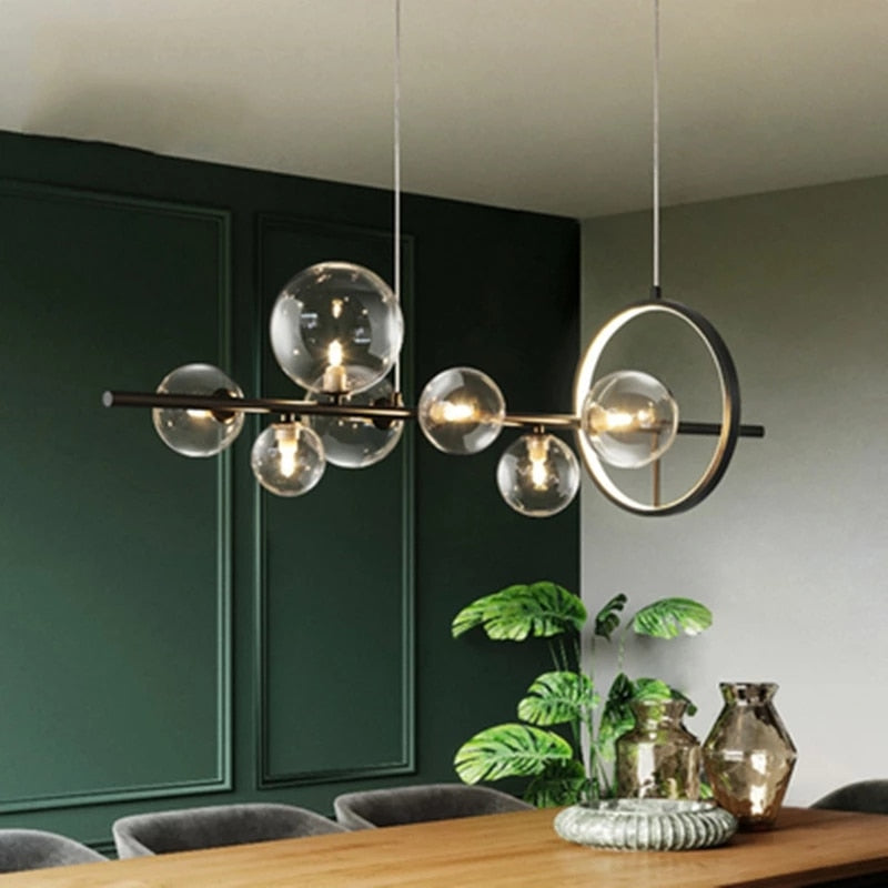 Modern Led Ceiling Chandelier Glass Balls G9 Sockets room decor for Living Room Dining Room Kitchen Hang lamp Home Decoration