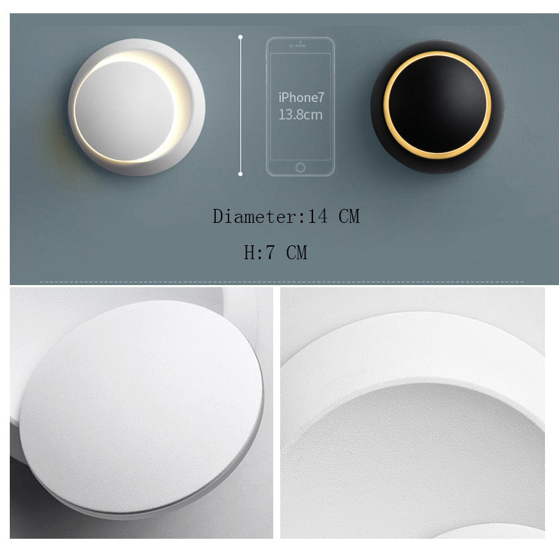 Creative Moon 6W Led 360 Degree Rotatable Wall Light