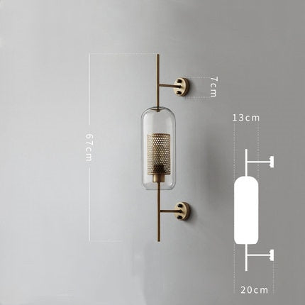 IWP Modern Industrial Glass Wall Lamp
