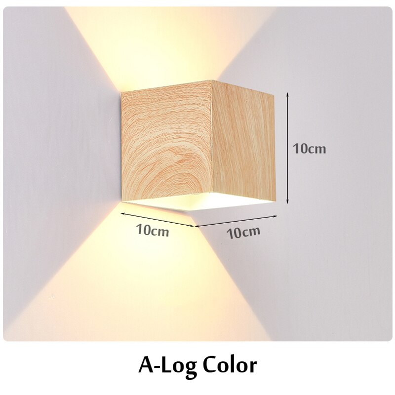 Japandi Imitation Wood Wall Light