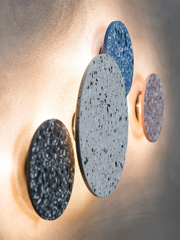 Macy Creative Terrazzo Japandi Marble LED Wall Lamp