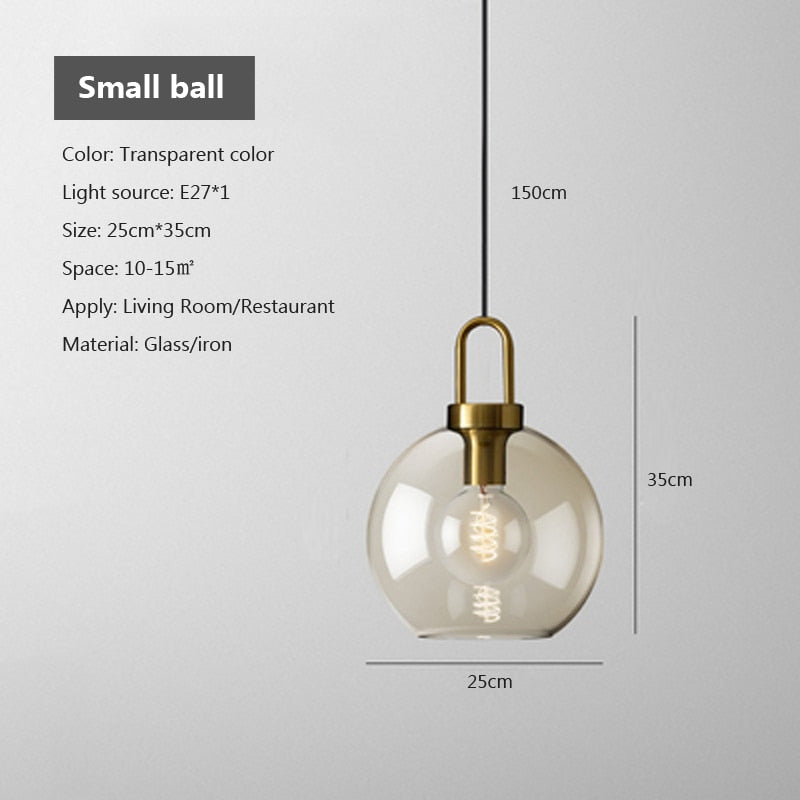 Wady Modern Amber Glass Pendant Light