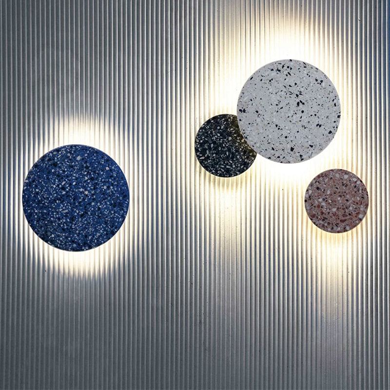 Macy Creative Terrazzo Japandi Marble LED Wall Lamp