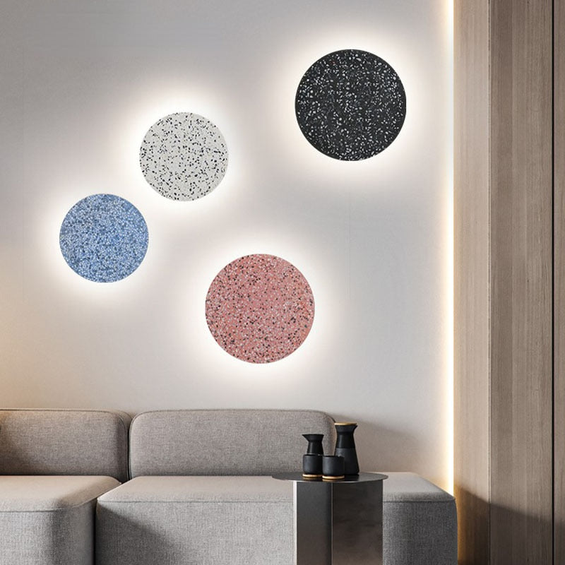 Macy Creative Terrazzo Japandi Marble LED Wall Lamp