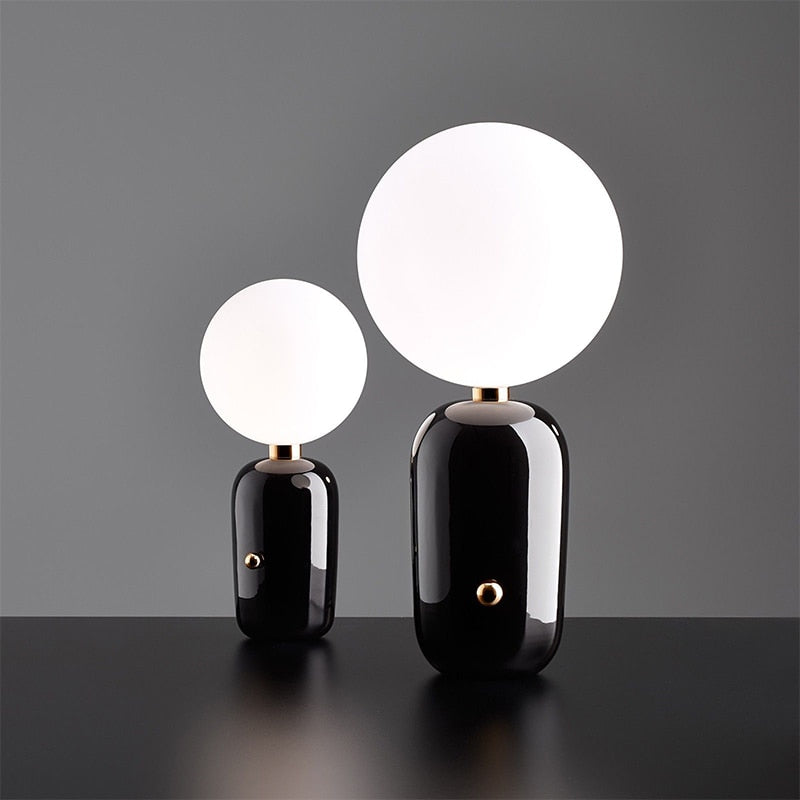 Modern LED Desk Lamp Nordic Glass Globe Table Light