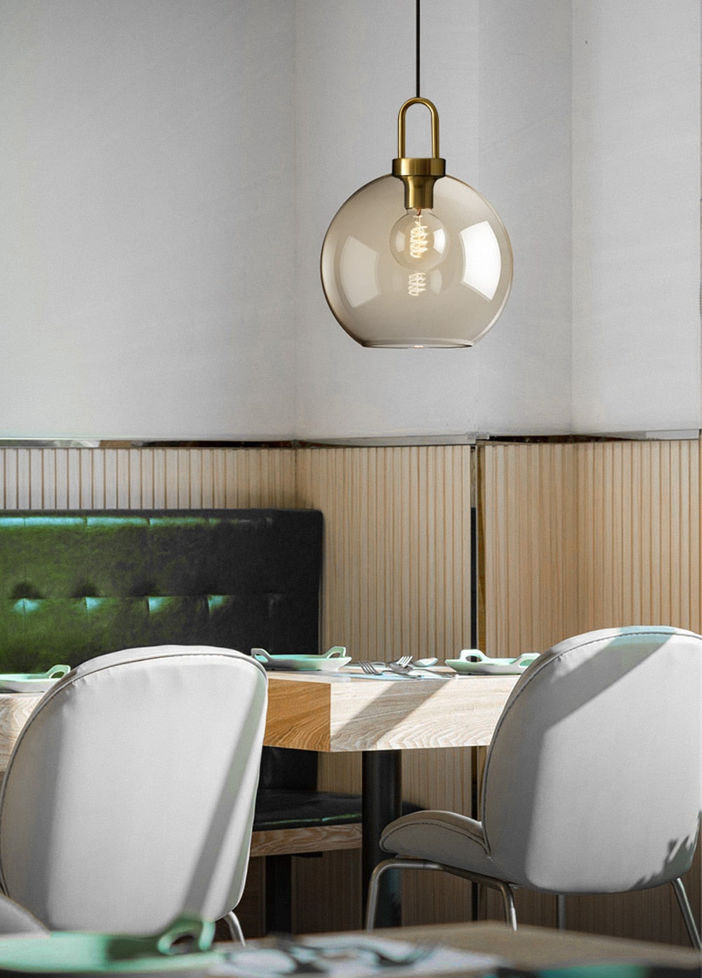 Wady Modern Amber Glass Pendant Light