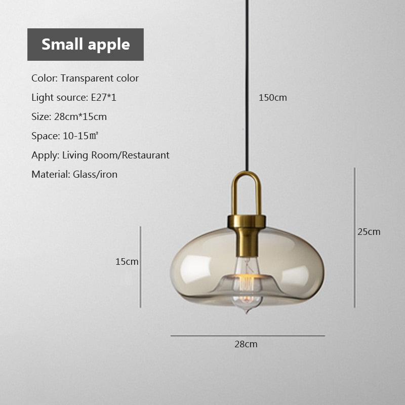 Wady Modern Amber Glass Pendant Light