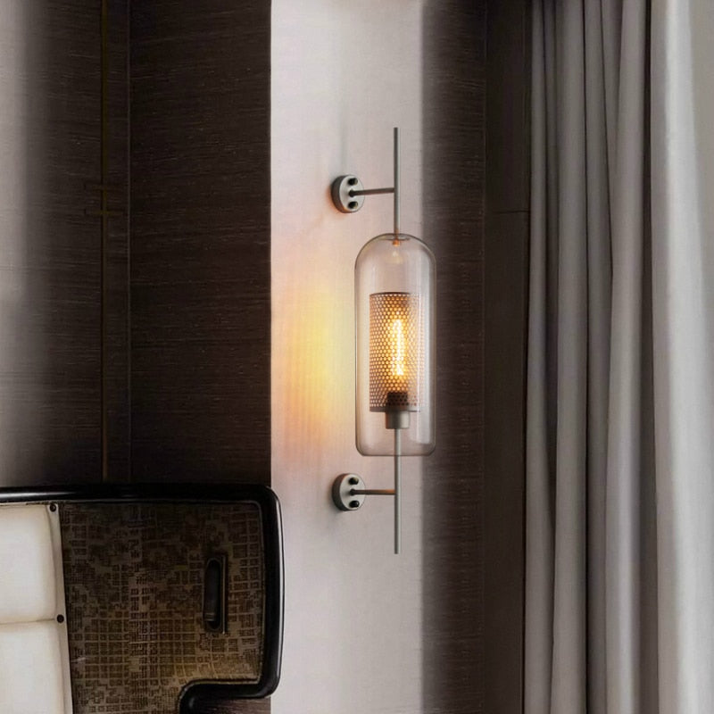 IWP Modern Industrial Glass Wall Lamp