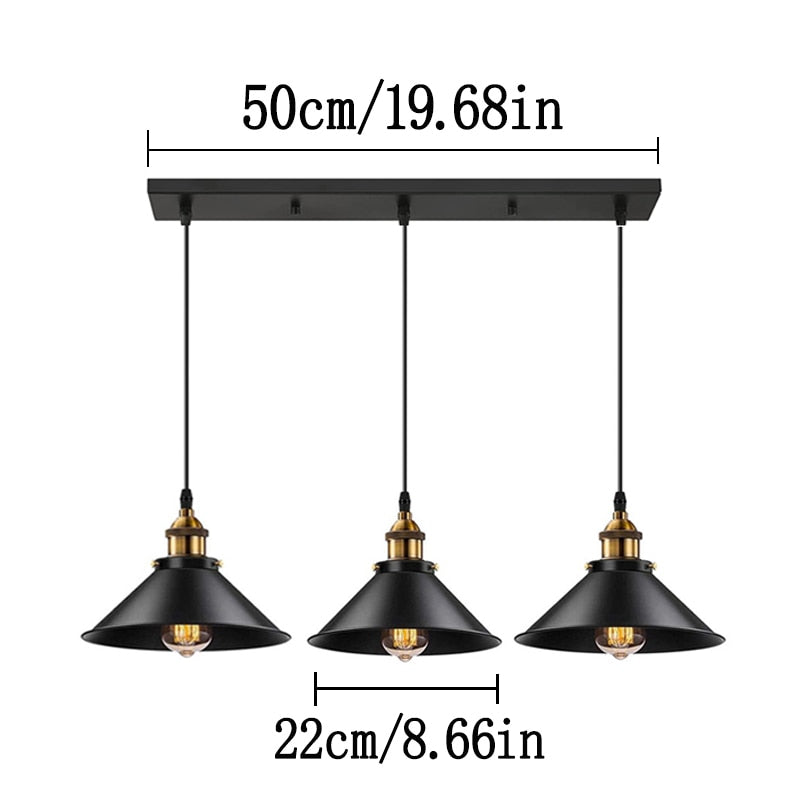 Farmhouse Matte Black Scone Pendant Light