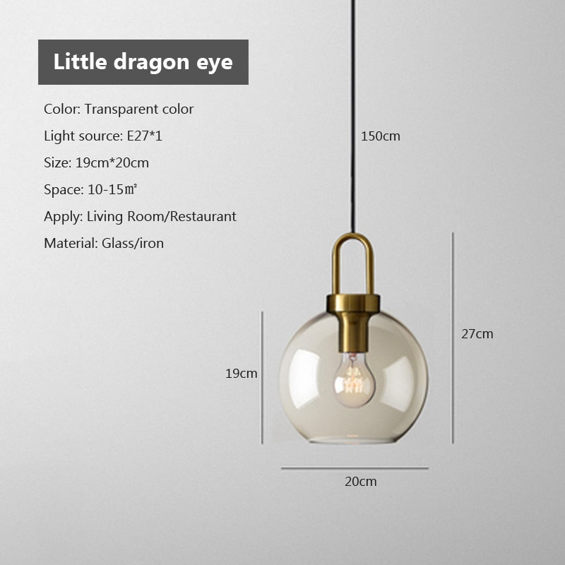 Wady Modern Amber Glass Pendant Light