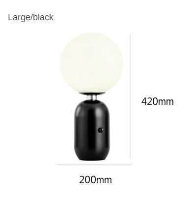 Modern LED Desk Lamp Nordic Glass Globe Table Light