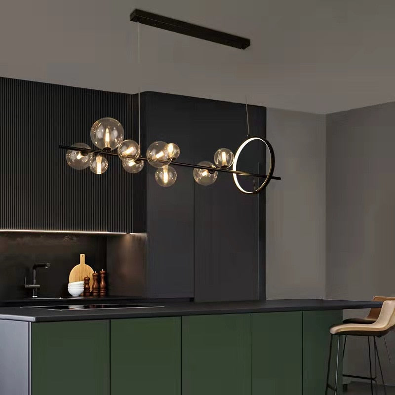 Modern Led Ceiling Chandelier Glass Balls G9 Sockets room decor for Living Room Dining Room Kitchen Hang lamp Home Decoration