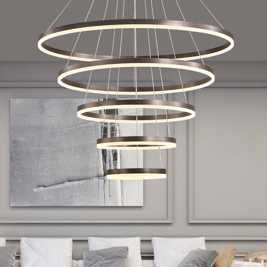 Sandy Modern Drop Ring LED Ceiling Chandelier