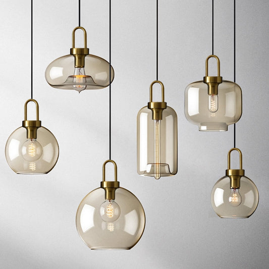 Wady Modern Amber Glass Pendant Light