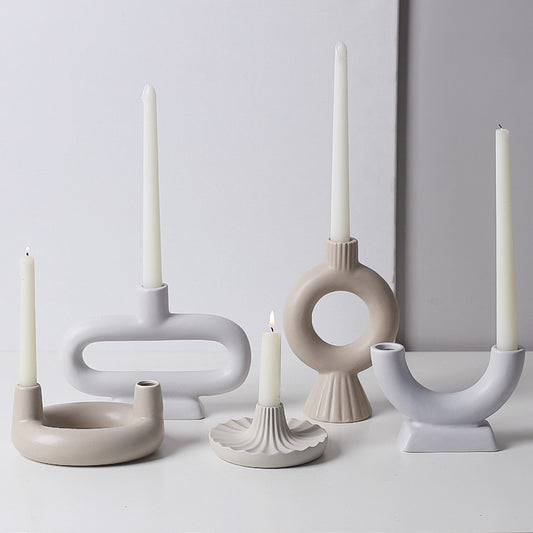 Nordic Design Concrete Candlestick Concrete