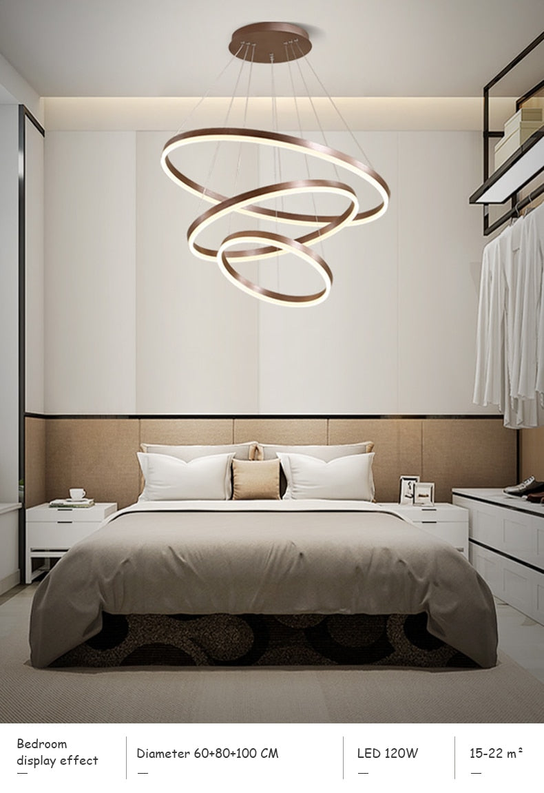 Sandy Modern Drop Ring LED Ceiling Chandelier