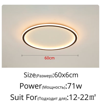 Yico Round Simple Super Flush Mount Dimmable Led Ceiling Light