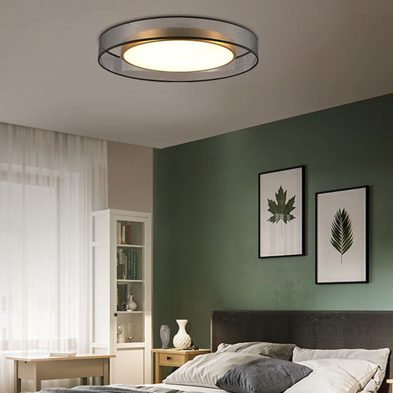 Modern Ceiling 2-layer Ultrathin Copper Flush Mount