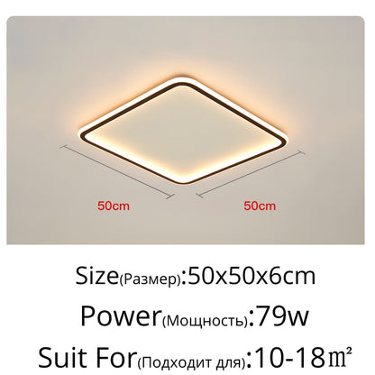 Yico Square Simple Super Flush Led Ceiling Light