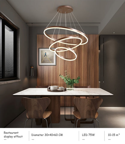 Sandy Modern Drop Ring LED Ceiling Chandelier