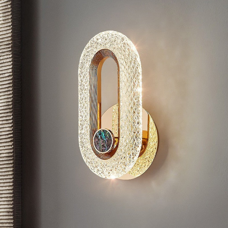 Oval Crystalline Luxor LED Wall Lamp