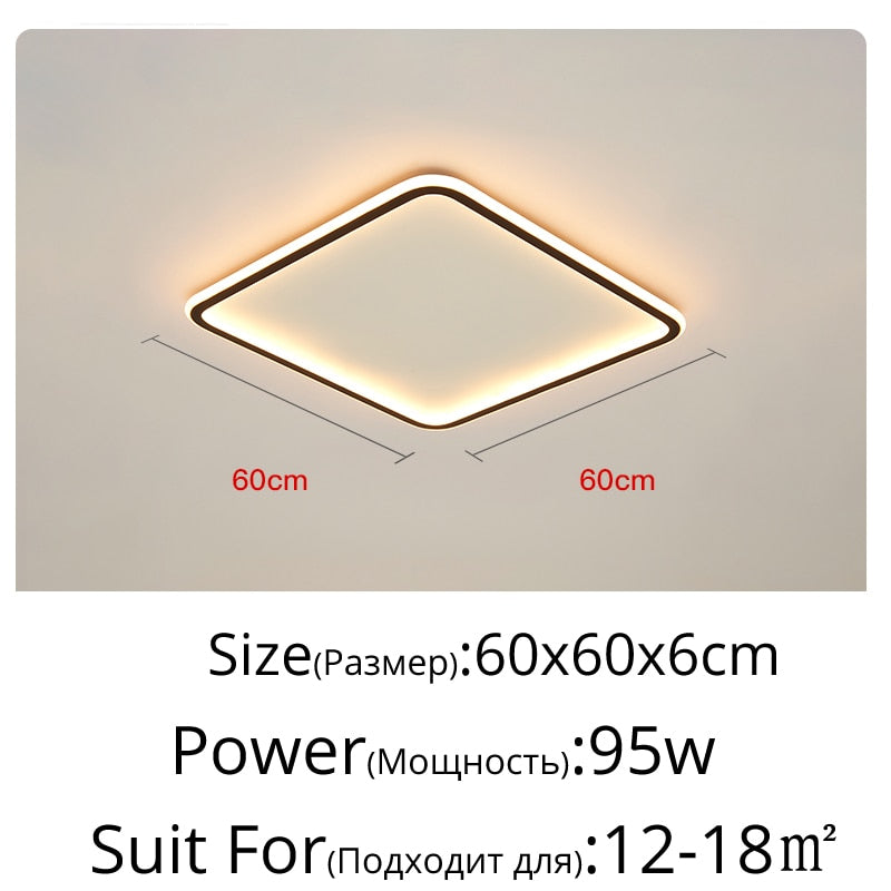 Yico Square Simple Super Flush Led Ceiling Light