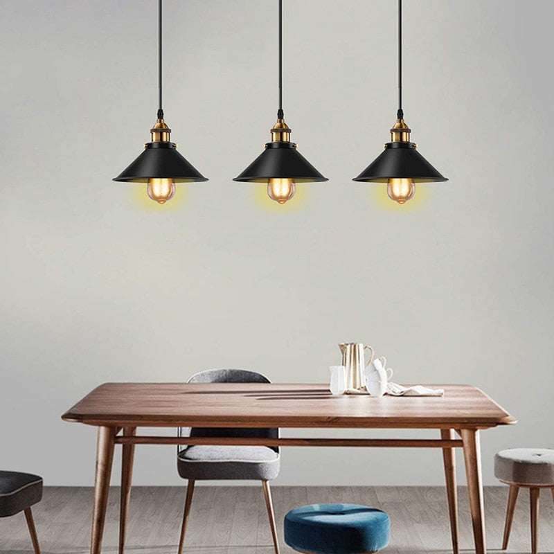 Farmhouse Matte Black Scone Pendant Light