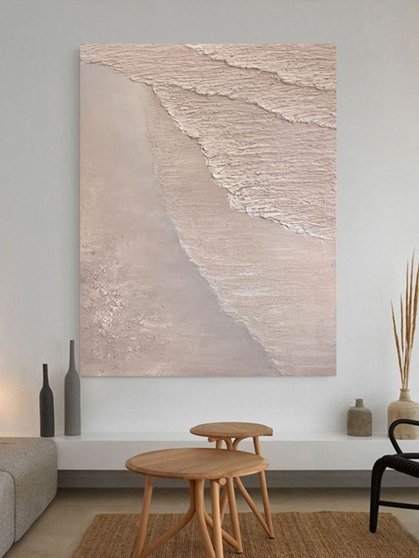 The Sea Lapping Oil Painting Canvas Wall Art (Unframed)