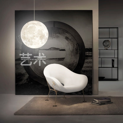 Nordic 3D Tri-light Glass Moon Pendant Light