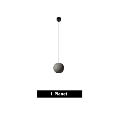 Diano  Planet Collection Nordic Single Head Design Cement Pendant Light