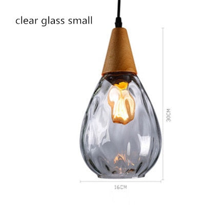 Esco Modern Glass Water Drop Pendant Light