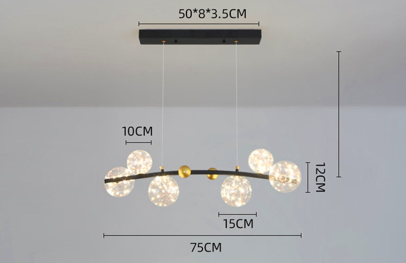 NoEn Nordic Starlight Globes Chandelier