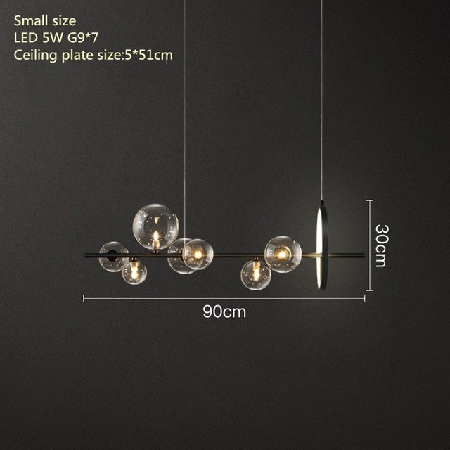 Modern Led Ceiling Chandelier Glass Balls  G9 Sockets room decor for Living Room Dining Room Kitchen Hang lamp Home Decoration