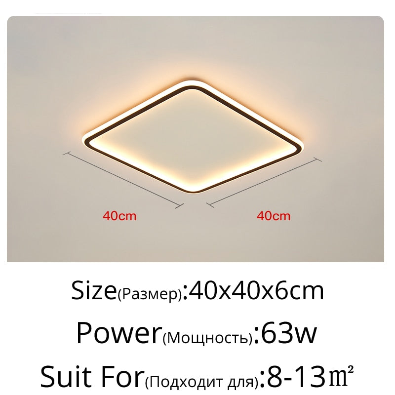 Yico Square Simple Super Flush Led Ceiling Light