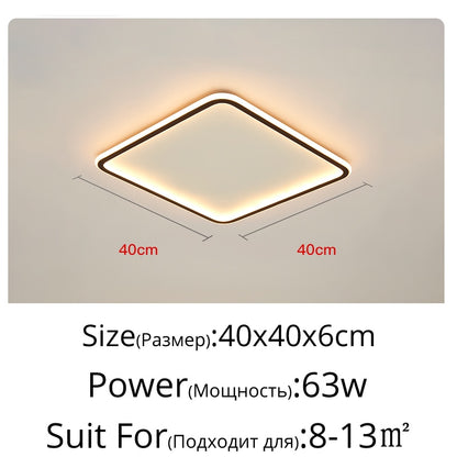 Yico Square Simple Super Flush Led Ceiling Light