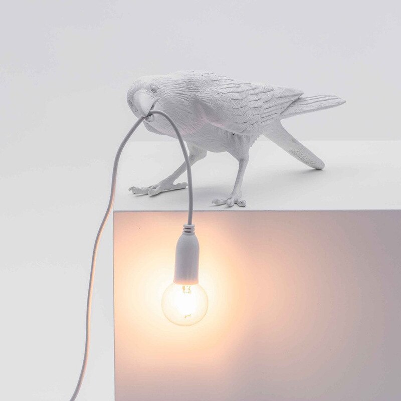 Auspicious Resin Bird Decorative Table Lamp