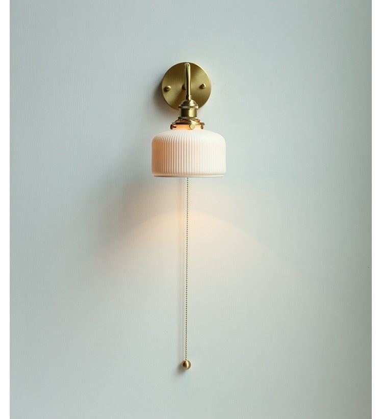 IWP Nordic Ribbed Ceramic Wall Lamp