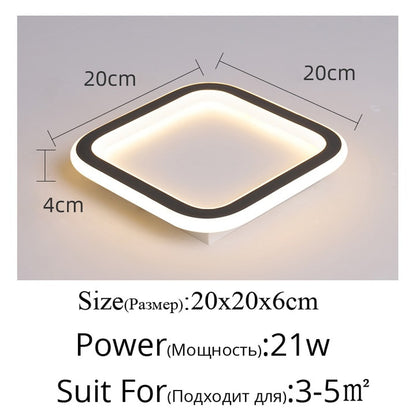 Yico Square Simple Super Flush Led Ceiling Light