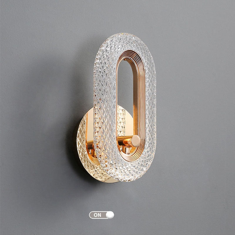 Oval Crystalline Luxor LED Wall Lamp