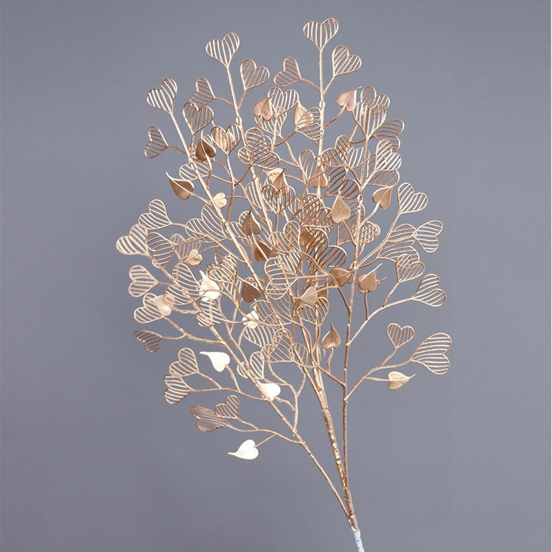 Golden Artificial Plants Leaf Home Decor