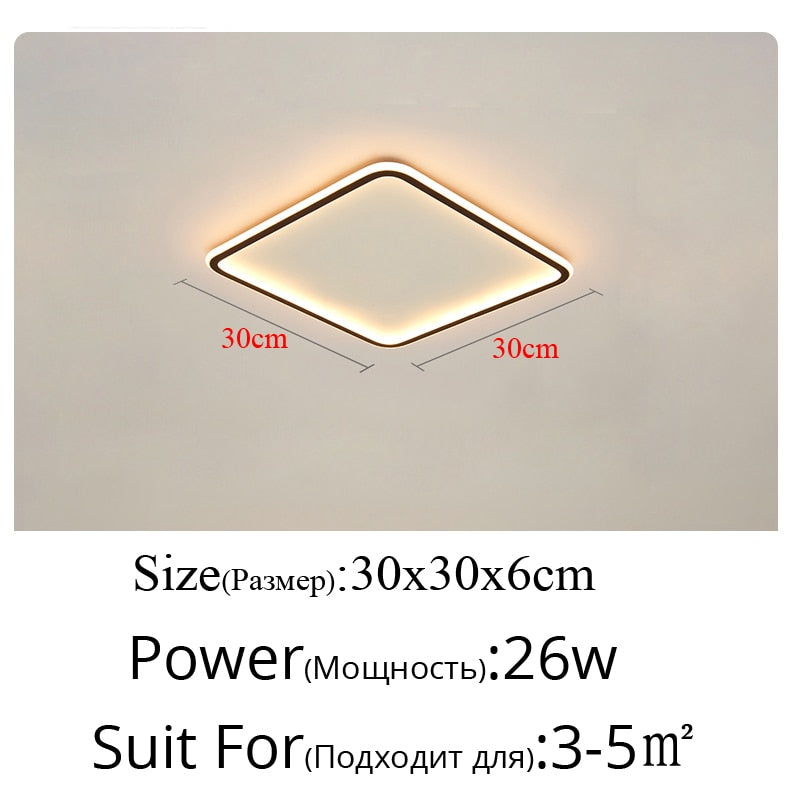 Yico Square Simple Super Flush Led Ceiling Light