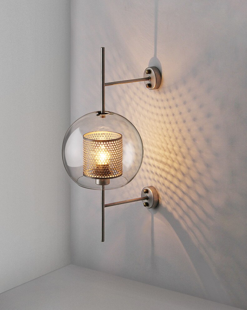 IWP Modern Industrial Glass Wall Lamp