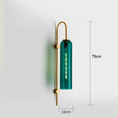 Wady Nordic Modern Slim Cylinder Glass Wall Lamp