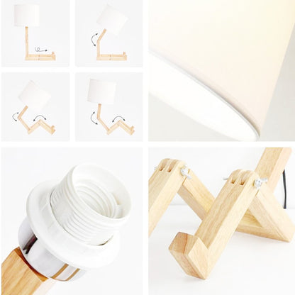 Robot Shape Wooden LED Table Lamps