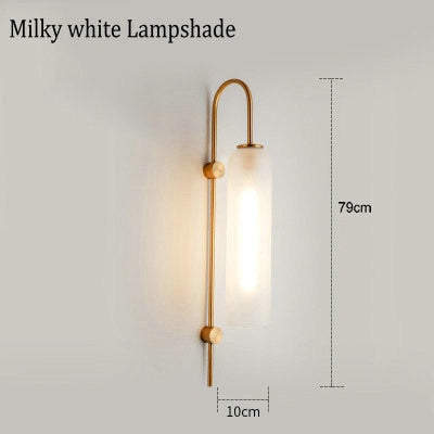 Wady Nordic Modern Slim Cylinder Glass Wall Lamp