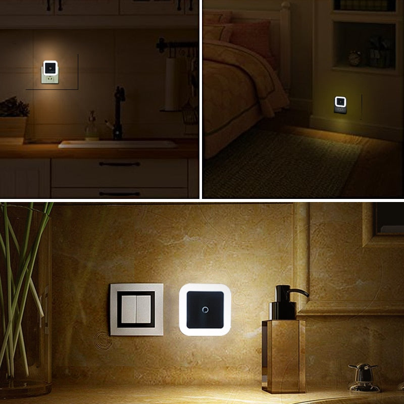 Goodland LED Night Light Mini Light Sensor Control Wall Lamp