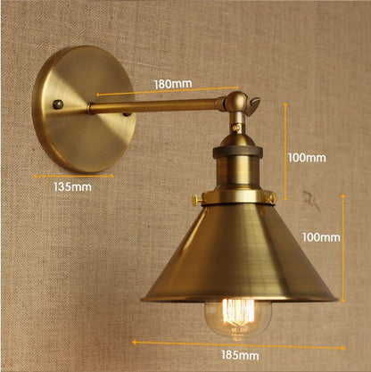 IWP Vintage Brass Sconce Wall Light