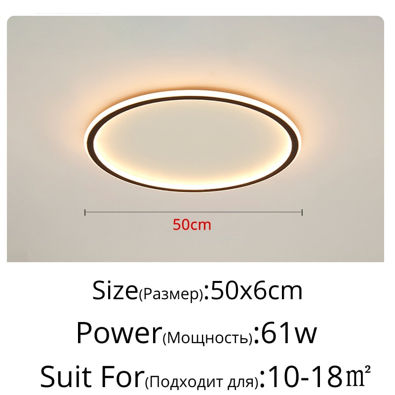 Yico Round Simple Super Flush Mount Dimmable Led Ceiling Light